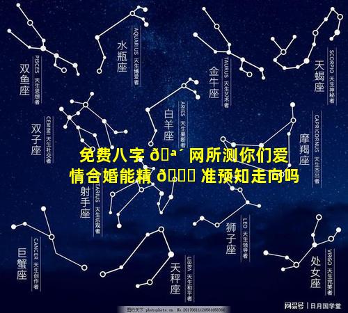 免费八字 🪴 网所测你们爱情合婚能精 🐕 准预知走向吗